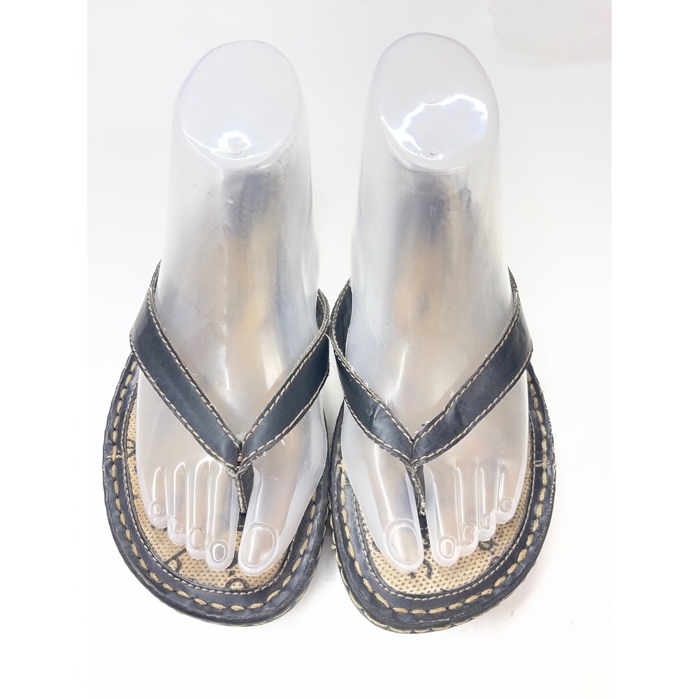 b.o.c. Born Concept Womens Black Thong Flip Flop Sandals Size 8M BC3314